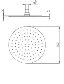 Верхній душ GRB Hydro хром 05020002