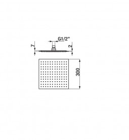 Верхній душ GRB Hydro хром 05020011
