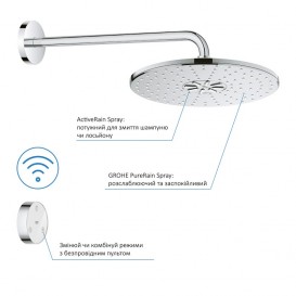 Верхний душ Grohe Rainshower 310 SmartConnect с душевым кронштейном хром 26640000