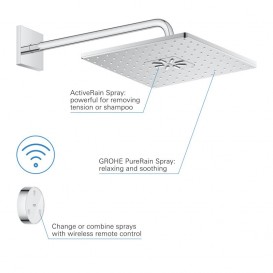 Верхній душ Grohe Rainshower 310 SmartConnect з душовим кронштейном хром 26642000
