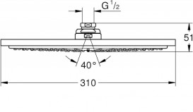 Верхній душ GROHE Rainshower Cosmopolitan 310 хром 27478000