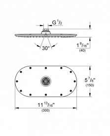Верхній душ GROHE Rainshower Veris 300 мм хром 27471000