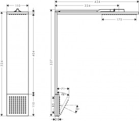 Верхній душ Hansgrohe Axor ShowerComposition 1-режимний з плечовим душем хром 12593000