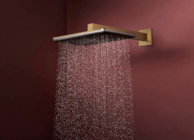 Верхний душ Hansgrohe Raindance Alive Q 34х21 см 2 режима с держателем бронза 24550140