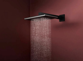 Верхній душ Hansgrohe Raindance Alive Q 34х21 см 2 режими з тримачем чорний матовий 24550670