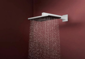 Верхний душ Hansgrohe Raindance Alive Q 34х21 см 2 режима с держателем белый матовый 24550700