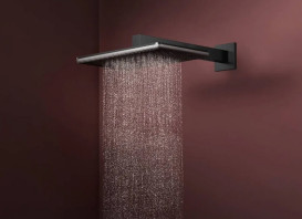 Верхний душ Hansgrohe Raindance Alive Q 34х21 см 2 режима EcoSmart с держателем черный матовый 24551670
