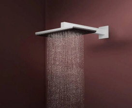 Верхний душ Hansgrohe Raindance Alive Q 34х21 см 2 режима EcoSmart с держателем белый матовый 24551700