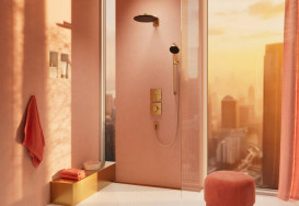 Верхний душ Hansgrohe Raindance Alive S 300 2 режима с держателем бронза 24540140