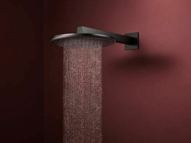 Верхний душ Hansgrohe Raindance Alive S 300 2 режима с держателем черный матовый хром 24540340