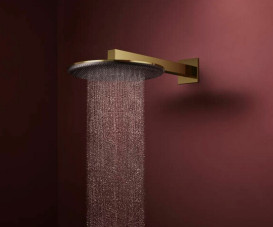 Верхній душ Hansgrohe Raindance Alive S 300 2 режими з тримачем золото 24540990