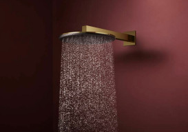 Верхній душ Hansgrohe Raindance Alive S 300 2 режими з тримачем золото 24540990