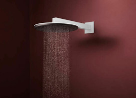 Верхний душ Hansgrohe Raindance Alive S 300 2 режима EcoSmart с держателем белый матовый 24541700