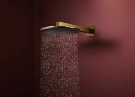 Верхній душ Hansgrohe Raindance Alive S 300 2 режими EcoSmart з тримачем золото 24541990