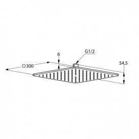 Верхній душ Kludi A-QA хром 6453005-00