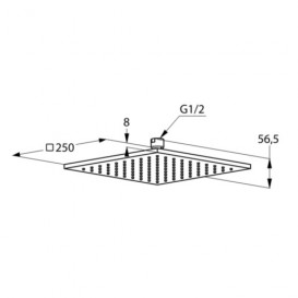 Верхній душ Kludi A-Qa квадратний латунь білий 6442591-00