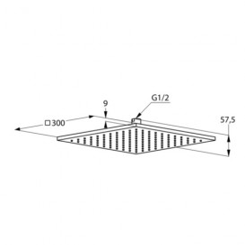 Верхній душ Kludi A-Qa квадратний латунь білий 6444091-00