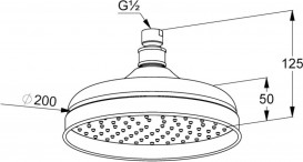 Верхній душ Kludi Adlon золото 23 карата 2751045