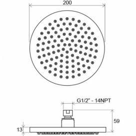 Верхній душ круглий Ravak 981.00 латунь хром X07P015
