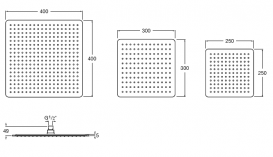 Верхній душ квадратний Roca Tops and Arms 300 мм без кронштейна хром A5B2750C00
