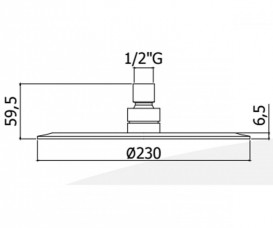 Верхний душ Paffoni Bahamas хром ZSOF 093 CR