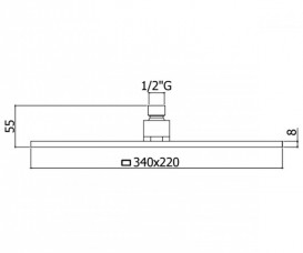 Верхній душ Paffoni City хром ZSOF 091 CR