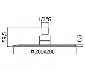 Верхній душ Paffoni Hawai хром ZSOF 095 CR