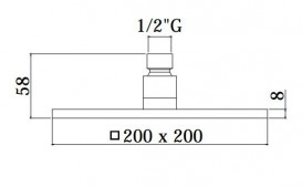 Верхній душ Paffoni Synchro хром ZSOF 075 CR
