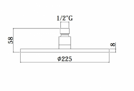 Верхній душ Paffoni Light ZSOF 074 NO