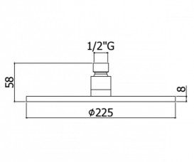 Верхній душ Paffoni Master хром ZSOF 074 CR
