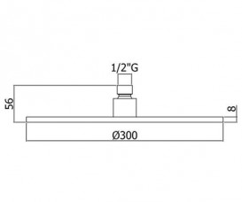 Верхний душ Paffoni Master King хром ZSOF 079 CR