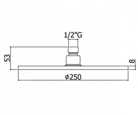 Верхній душ Paffoni Master Spesiale хром ZSOF 101 CR