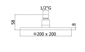 Верхній душ Paffoni Synchro черный матовый ZSOF 075 NO