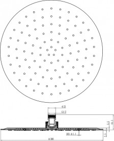 Верхній душ Ravak Slim Chrome 984.00 круглий нержавіюча сталь хром X07P336
