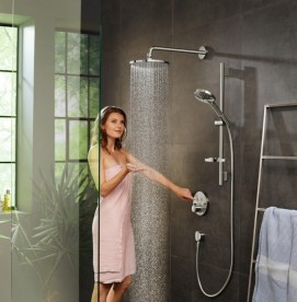 Верхній душ з тропічним душем Hansgrohe колекція Raindance S 240 1jet хром 27607000