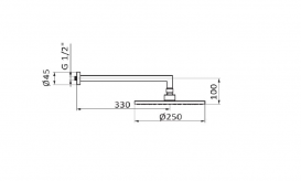 Верхний душ со стены GRB Hidromasaje Plot 1 режим хром 05027002