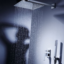 Верхний душ со стены Tres 250х250 мм с кронштейном хром 134233