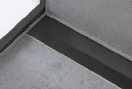 Верхняя часть Hansgrohe RainDrain Flex для водосточного желоба пристенного монтажа 800 мм черный матовый 56051670