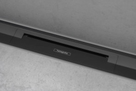 Верхняя часть Hansgrohe RainDrain Flex для водосточного желоба пристенного монтажа 900 мм черный хром матовый 56052340