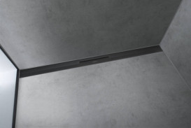 Верхняя часть Hansgrohe RainDrain Flex для водосточного желоба пристенного монтажа 1000 мм черный матовый 56053670