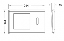 Верхняя часть панели смыва TECE TECEplanus сенсорная нержавеющая сталь 9820199