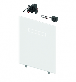 Верхняя панель смыва для унитаза TECE TECElux стеклянная белая с сенсорными клавишами смыва 9650002