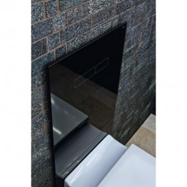 Верхняя панель смыва для унитаза TECE TECElux стеклянная черная с сенсорными клавишами смыва 9650003