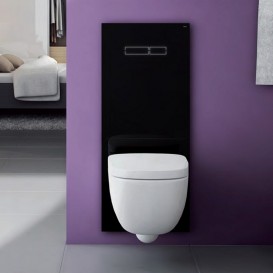 Верхняя панель смыва для унитаза TECE TECElux стеклянная черная с сенсорными клавишами смыва 9650003