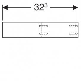 Верхня вставка для висувного ящика Geberit Group без дна T-подібна ДСП світло-сірий 501000000