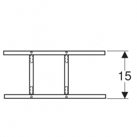 Верхняя вставка для выдвижного ящика Geberit Group без дна Н-образная ДСП светло-серый 501010000