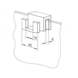 Вешалка для беспрофильных душевых кабин Radaway черный WR-054