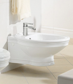 Біде підвісне Villeroy & Boch колекція Amadea 65х39х41 з переливом 7E86B1R1