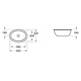 Раковина для ванної вбудована Villeroy & Boch колекція Loop & Friends біла 61610001