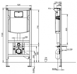 Унітаз підвісний Villeroy & Boch O.Novo 5688H101 + Сидіння + Інсталяція ViConnect 92246100 + Кнопка змиву 92249061